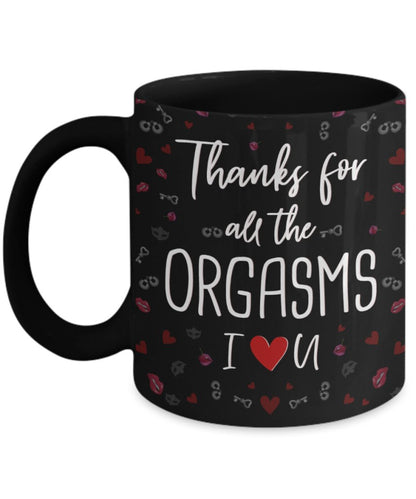 Funny Thank you Black Coffee Mug - Best Valentine's Day Gift - UniqueThoughtful