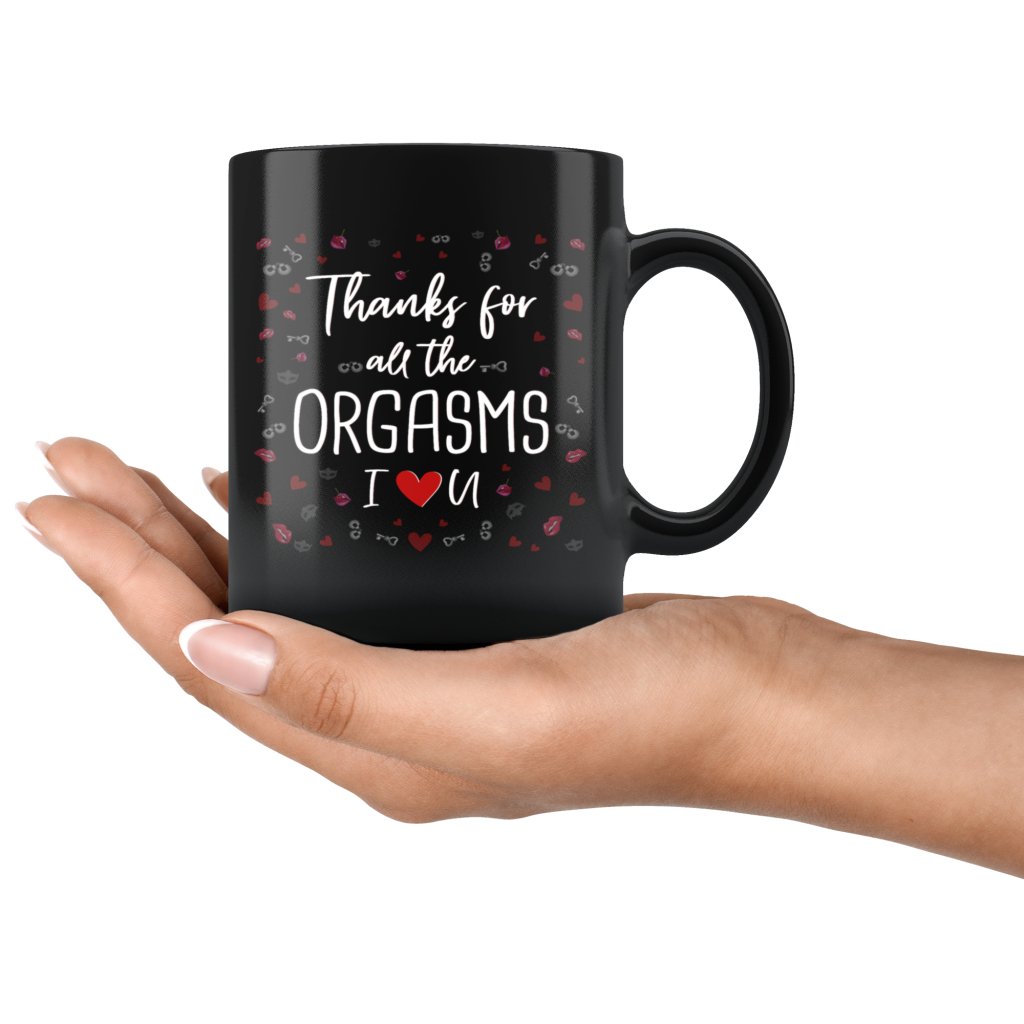 Funny Thank you Black Coffee Mug - Best Valentine's Day Gift - Uniquethoughtful