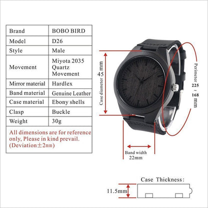 Funny Valentine's Gift - Wooden watch - UniqueThoughtful