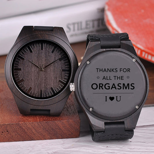 Funny Valentine's Gift - Wooden watch - Uniquethoughtful