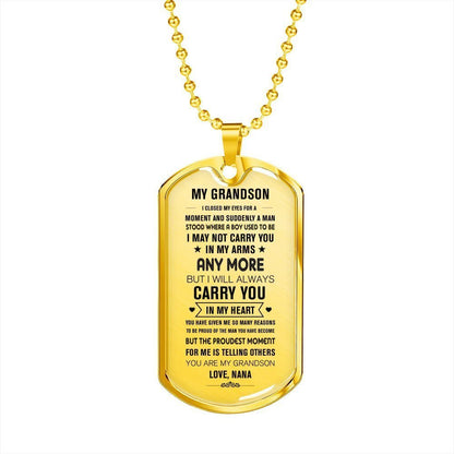 Grandson Necklace From Nana - UniqueThoughtful