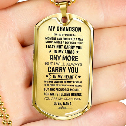 Grandson Necklace From Nana - UniqueThoughtful