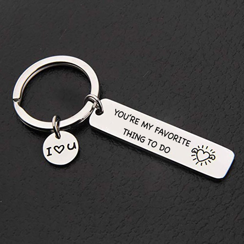 Heart Shaped - You're my favorite keychain - Uniquethoughtful