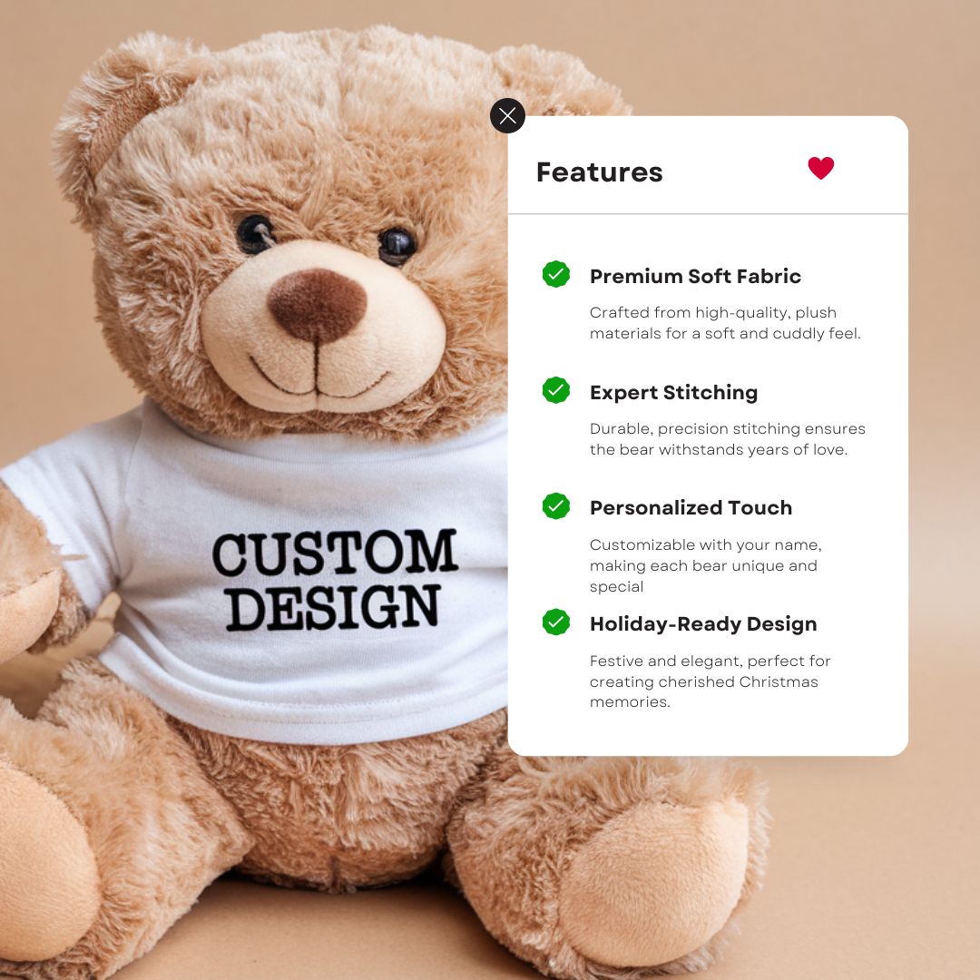 Hold Me Close When You Need Me The Most - Custom Plush Bear - UniqueThoughtful