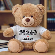 Hold me close when you need me the most - Family Custom Bear Christmas Gift - UniqueThoughtful