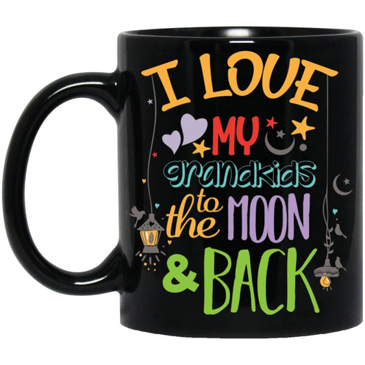 'I love my grand kids to the moon & back' Coffee Mug - UniqueThoughtful