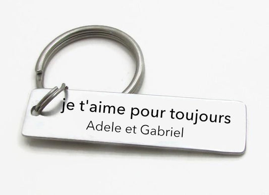 "je t'aime pour toujours" porte - clés - Uniquethoughtful