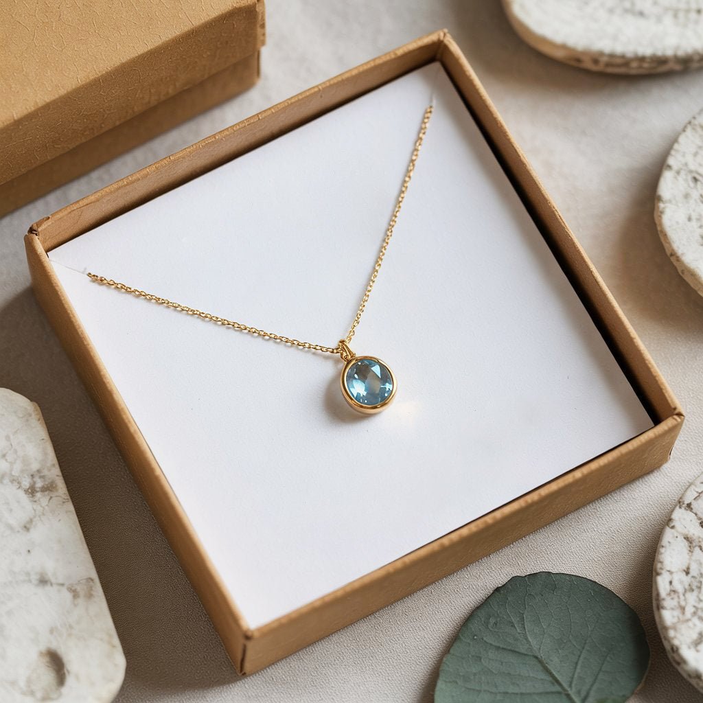 Kid's Birthstone Necklace - Mother's Day Gift - UniqueThoughtful