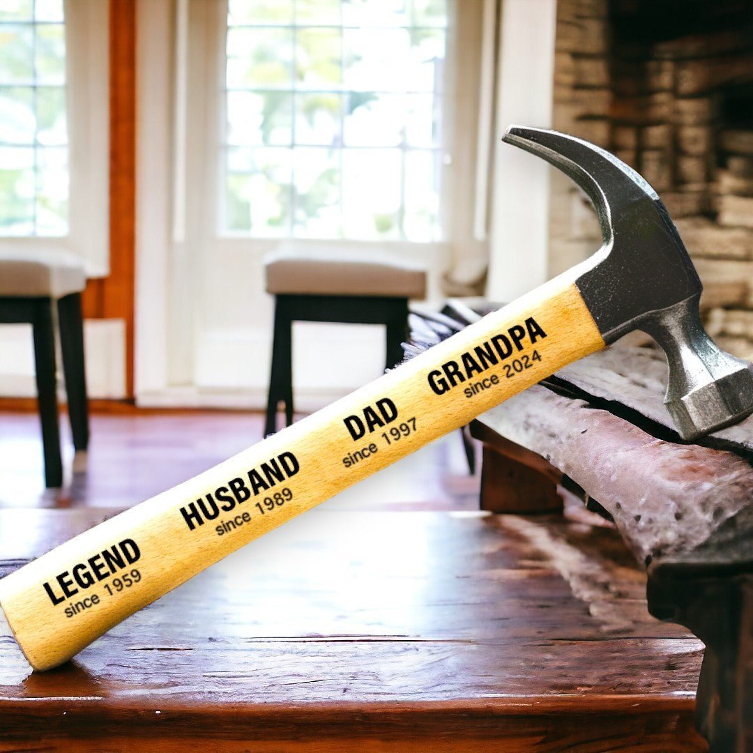 Legend, Husband, Dad, Grandpa - Custom Hammer - UniqueThoughtful