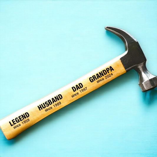 Legend, Husband, Dad, Grandpa - Custom Hammer - UniqueThoughtful