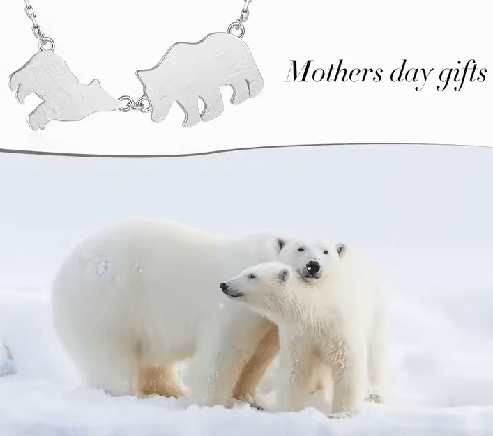 Mama Bear and Baby Bear Necklace - Perfect Mother's Day Gift - UniqueThoughtful