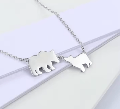 Mama Bear and Baby Bear Necklace - Perfect Mother's Day Gift - UniqueThoughtful
