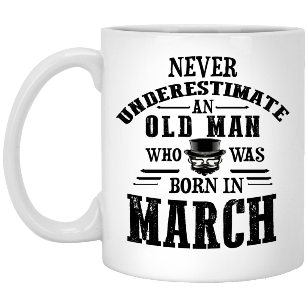 "Never Underestimate an Old Lady Who Was Born In........" Coffee Mug - Uniquethoughtful