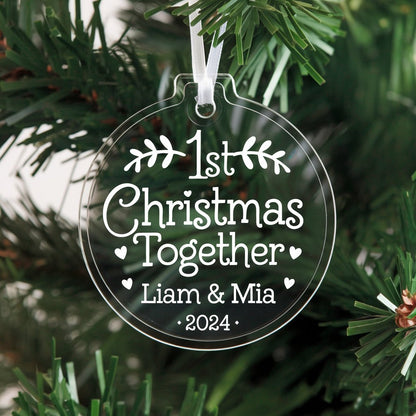 Our First Christmas Together - Personalized Ornament - UniqueThoughtful