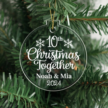 Our First Christmas Together - Personalized Ornament - UniqueThoughtful