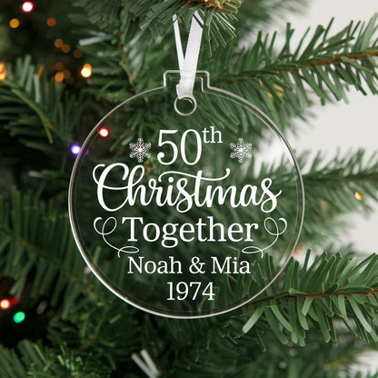 Our First Christmas Together - Personalized Ornament - UniqueThoughtful