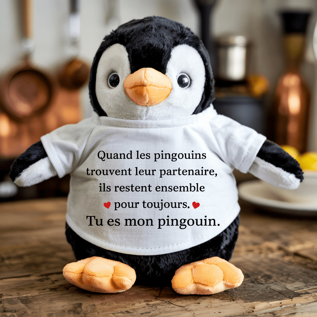 Peluche « Tu es mon pingouin » - Cadeau d'anniversaire, de Noël - UniqueThoughtful