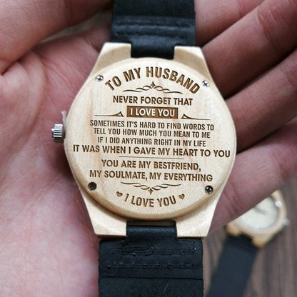 Personalized Engraved Wooden Watch - UniqueThoughtful