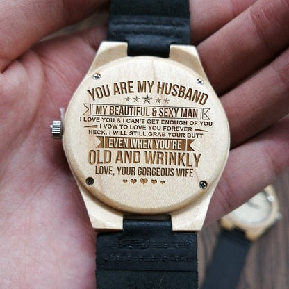 Personalized Engraved Wooden Watch - UniqueThoughtful