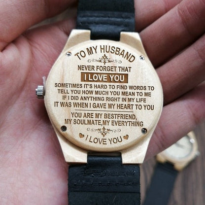 Personalized Engraved Wooden Watch - UniqueThoughtful