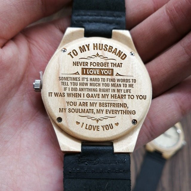 Personalized Engraved Wooden Watch - UniqueThoughtful