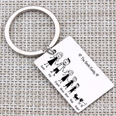 Personalized Family Keychain - UniqueThoughtful