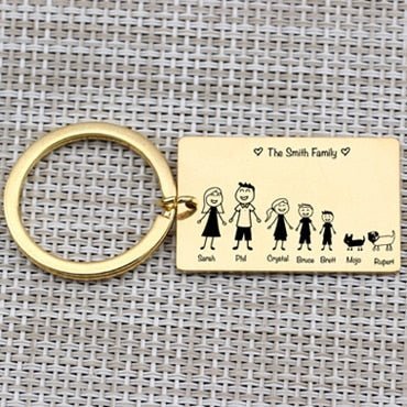 Personalized Family Keychain - UniqueThoughtful