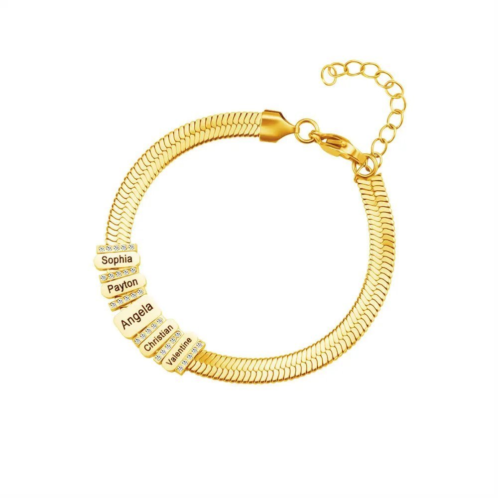 Personalized Family Names Bracelet - Mother's Day Gift - UniqueThoughtful