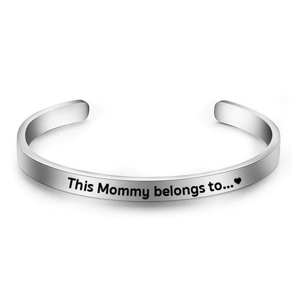 Personalized Family Names Cuff Bracelet - UniqueThoughtful