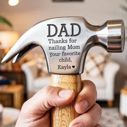 Personalized Hammer Gift for Dad – From Favorite Child - UniqueThoughtful
