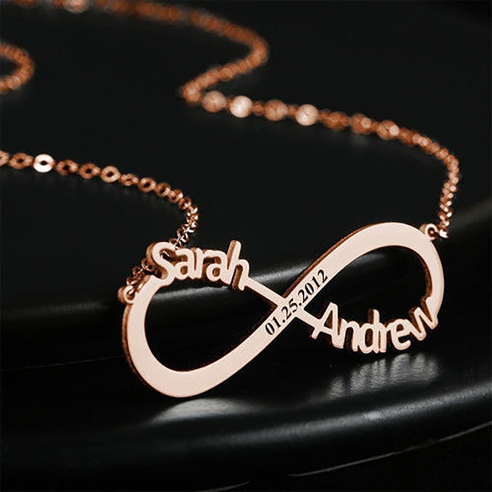 Personalized Infinity Necklace - UniqueThoughtful