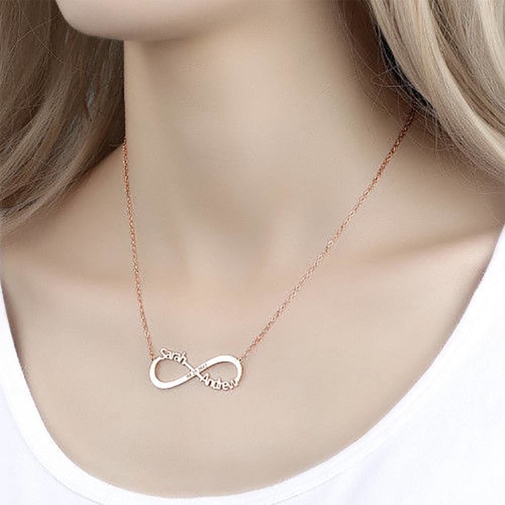 Personalized Infinity Necklace - UniqueThoughtful