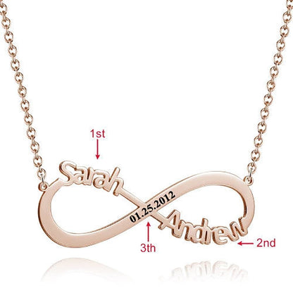 Personalized Infinity Necklace - UniqueThoughtful