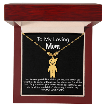 Personalized Kids Charm Necklace Mother's Day Gift - UniqueThoughtful