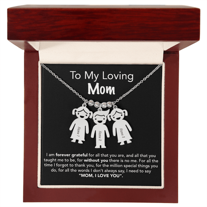Personalized Kids Charm Necklace Mother's Day Gift - UniqueThoughtful