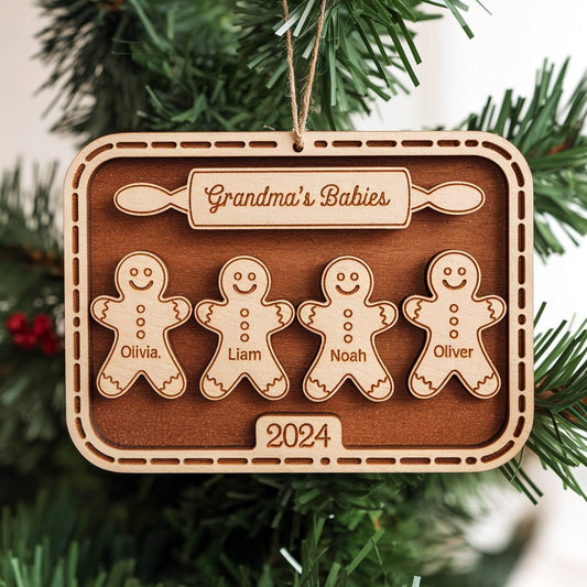 Personalized Kids Names Christmas Ornament - UniqueThoughtful