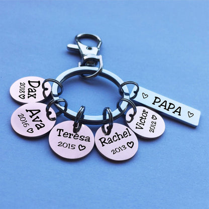 Personalized Mother's Day Bar Charm Keychain - Uniquethoughtful