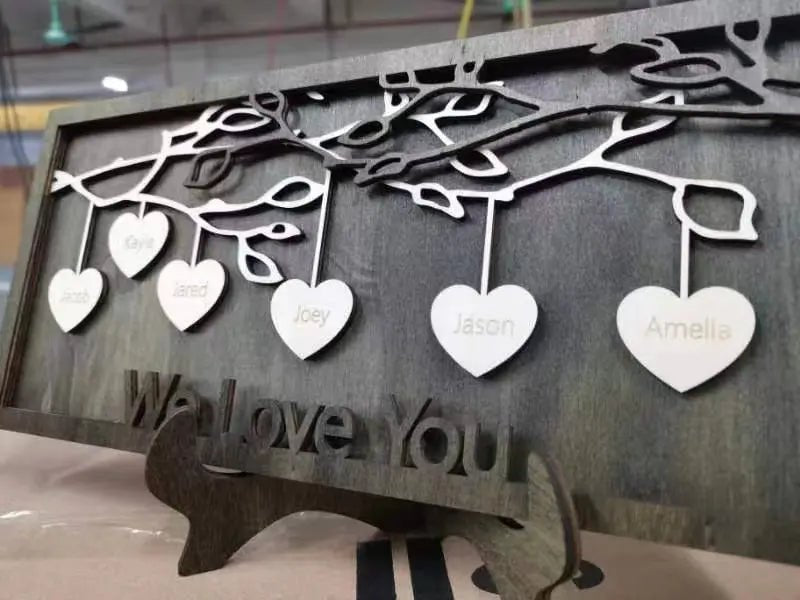 Personalized Mother's Day Gift - Engraved Wooden Family Tree for Mom & Grandma - Perfect Mother's Day Gift - UniqueThoughtful