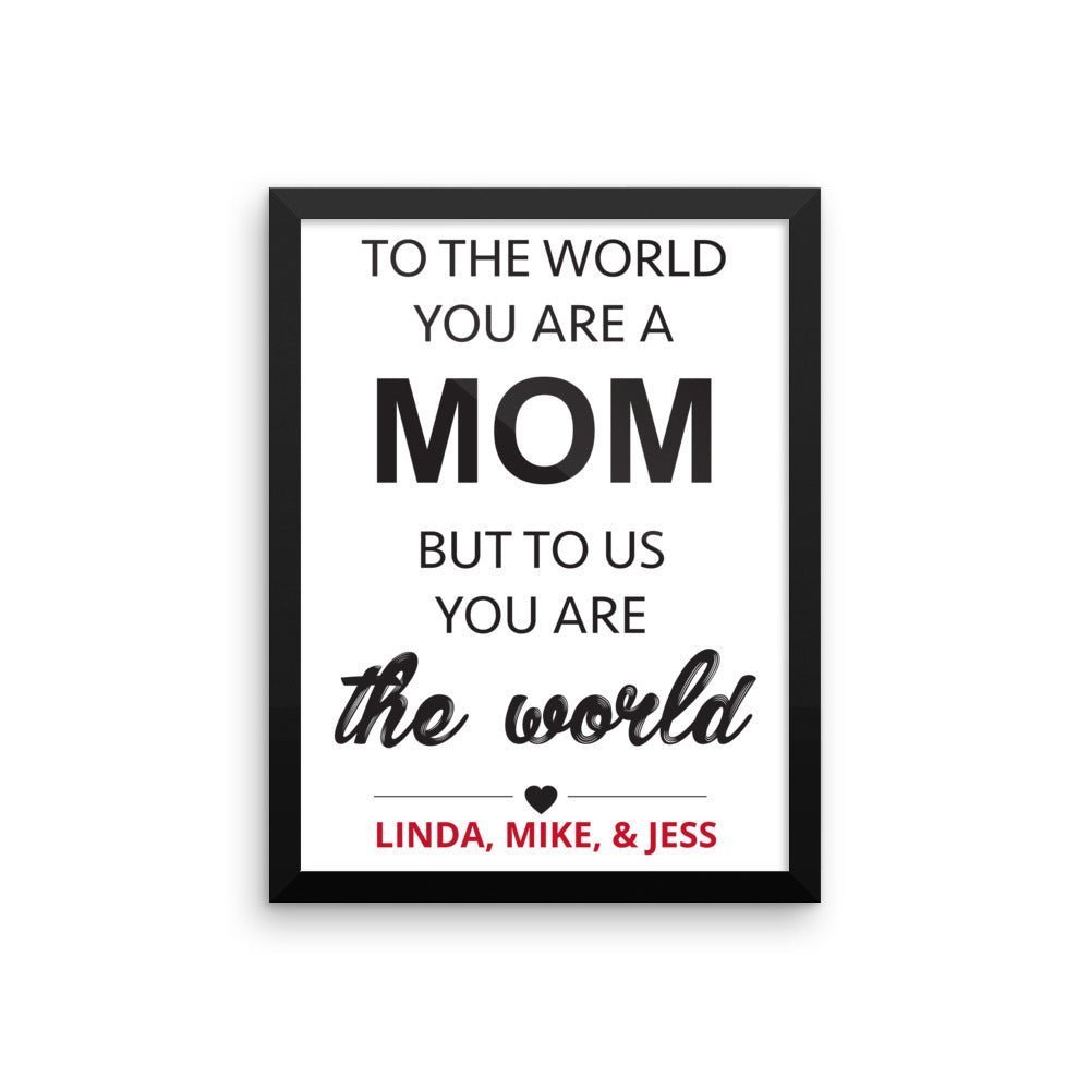 Personalized Mother's Day Gift [Framed Poster] - UniqueThoughtful