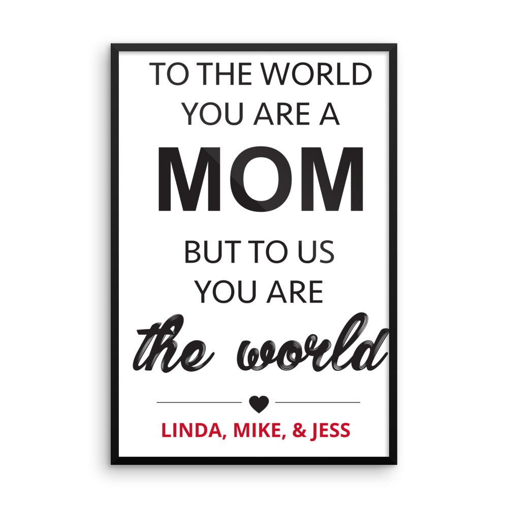 Personalized Mother's Day Gift [Framed Poster] - UniqueThoughtful