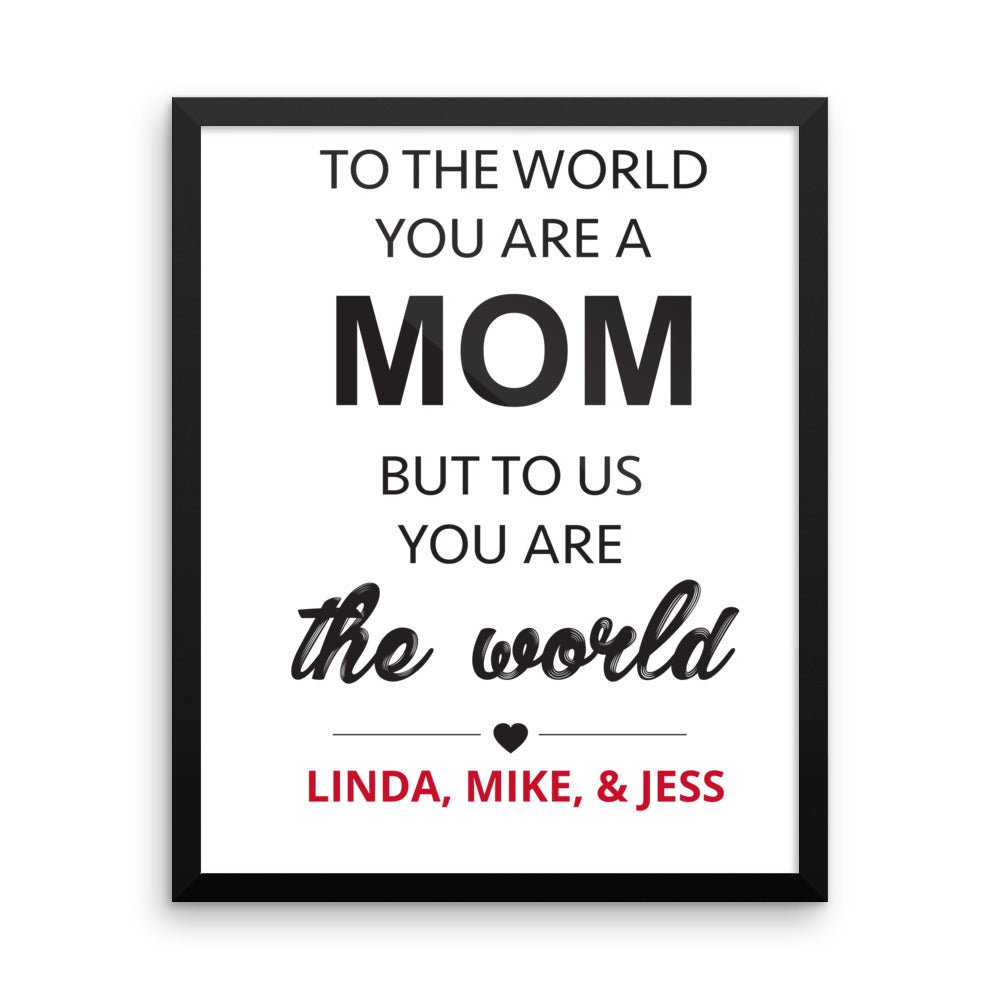 Personalized Mother's Day Gift [Framed Poster] - UniqueThoughtful