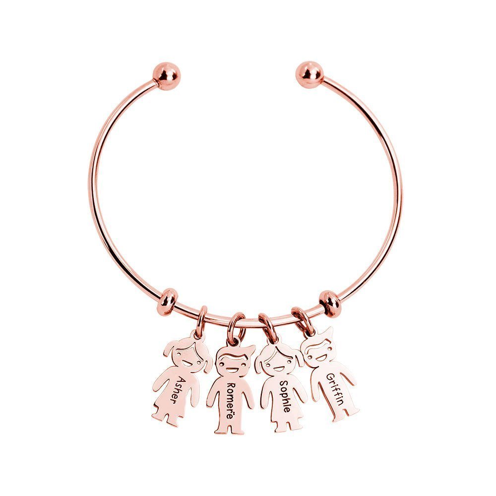 Personalized Name Bracelet with Kids Charm - UniqueThoughtful
