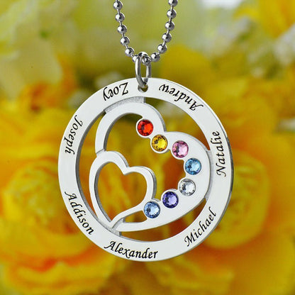 Personalized Necklace with Birthstone - UniqueThoughtful