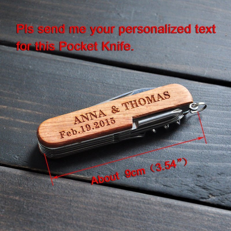 Personalized Pocket Knife, Engraved Gifts for Men, Couple, Husband, Boyfriend, Friend, Brother - UniqueThoughtful