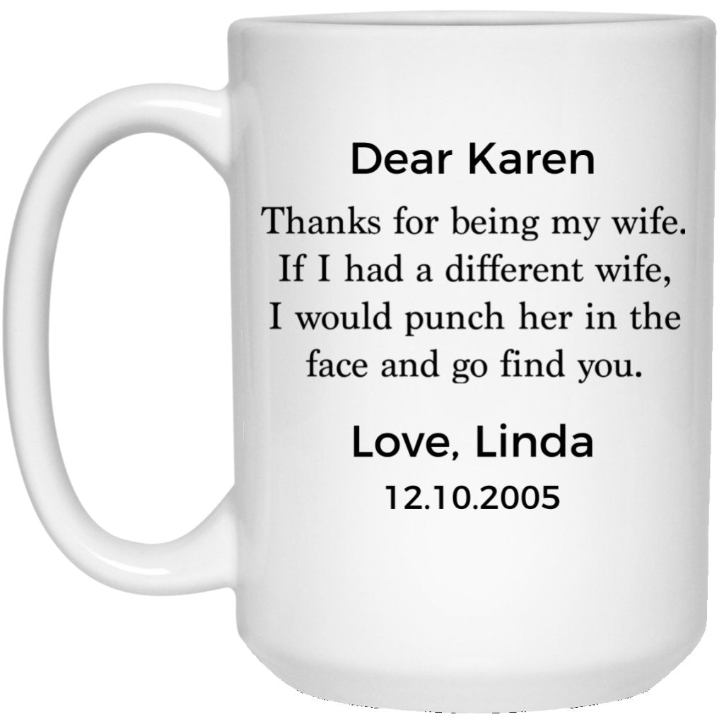 PERSONALIZED WIFEY MUG WITH NAME & DATE - Uniquethoughtful