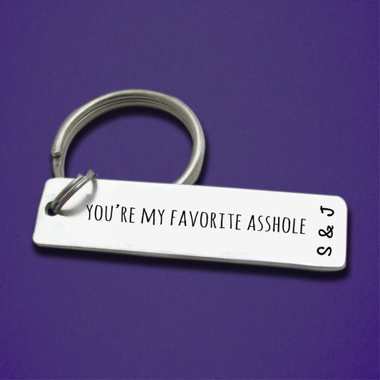 Personalized You're My Favorite Keychain for Valentine's Day - Uniquethoughtful