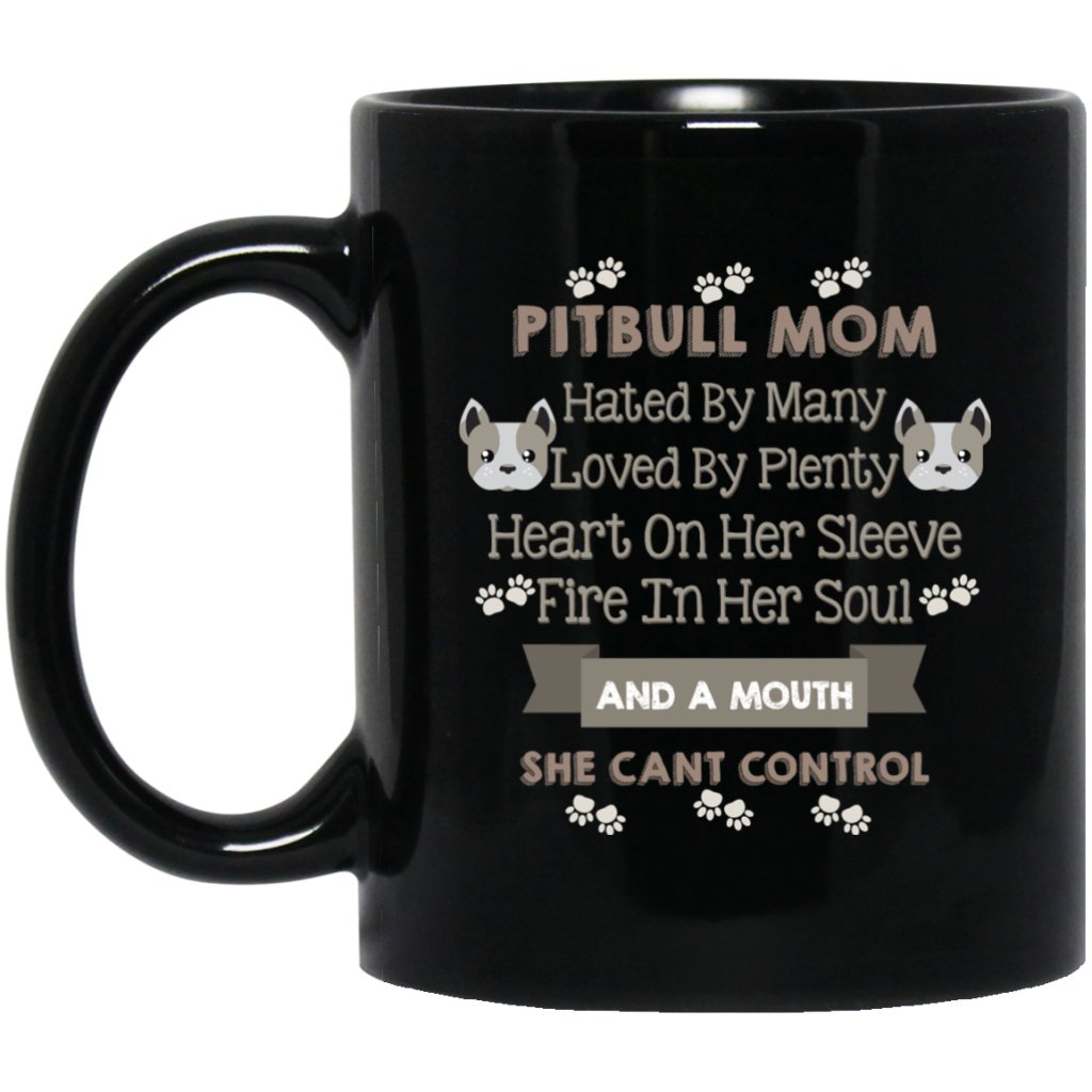 "Pitbull Mom hated by many loved by plenty....." Coffee mug - Uniquethoughtful