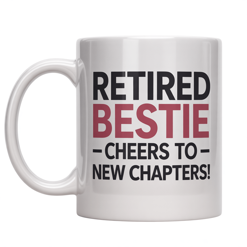 Retired Bestie Coffee Mug - Perfect Retirement Gift - UniqueThoughtful