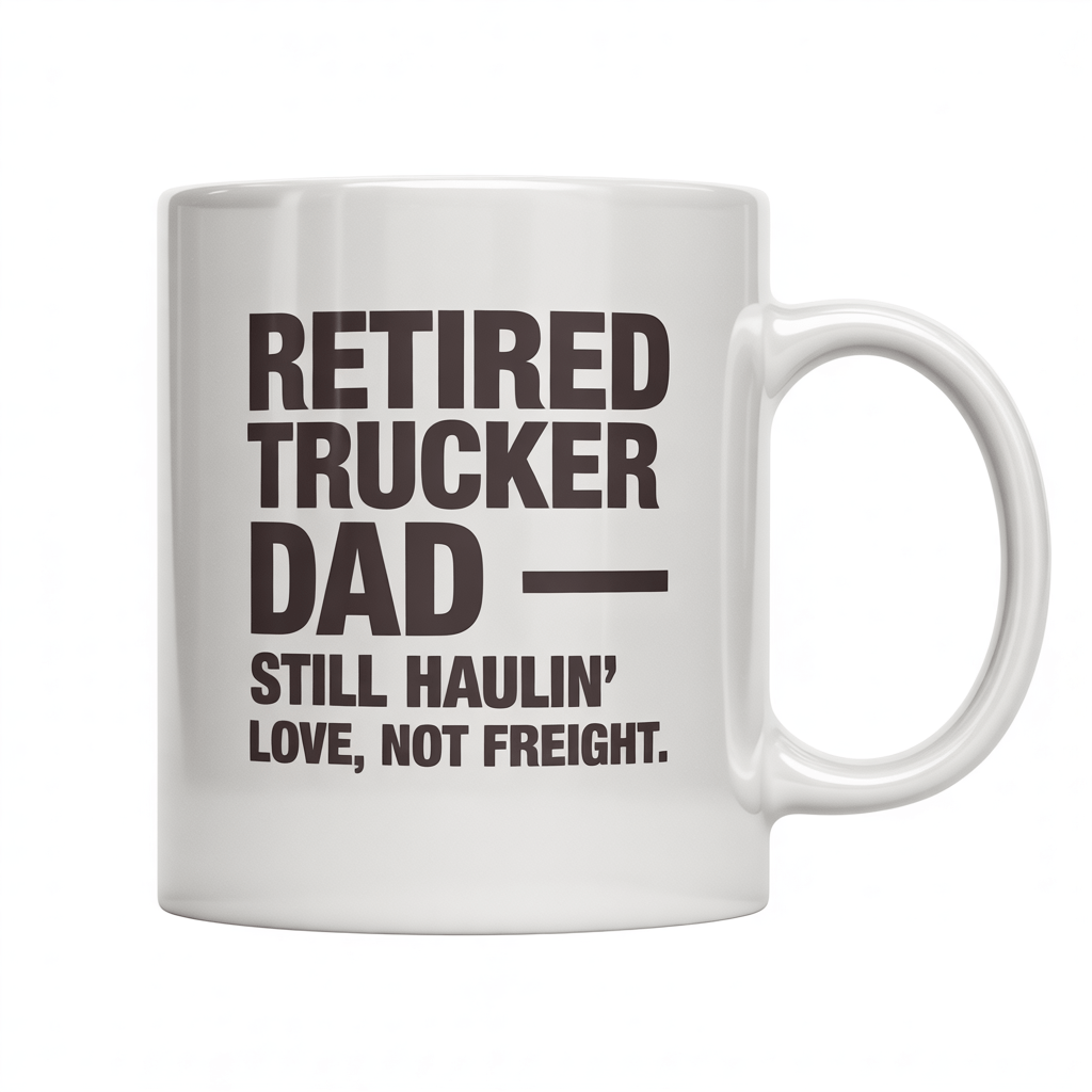 Retired Trucker Dad Coffee Mug - Perfect Retirement Gift - UniqueThoughtful