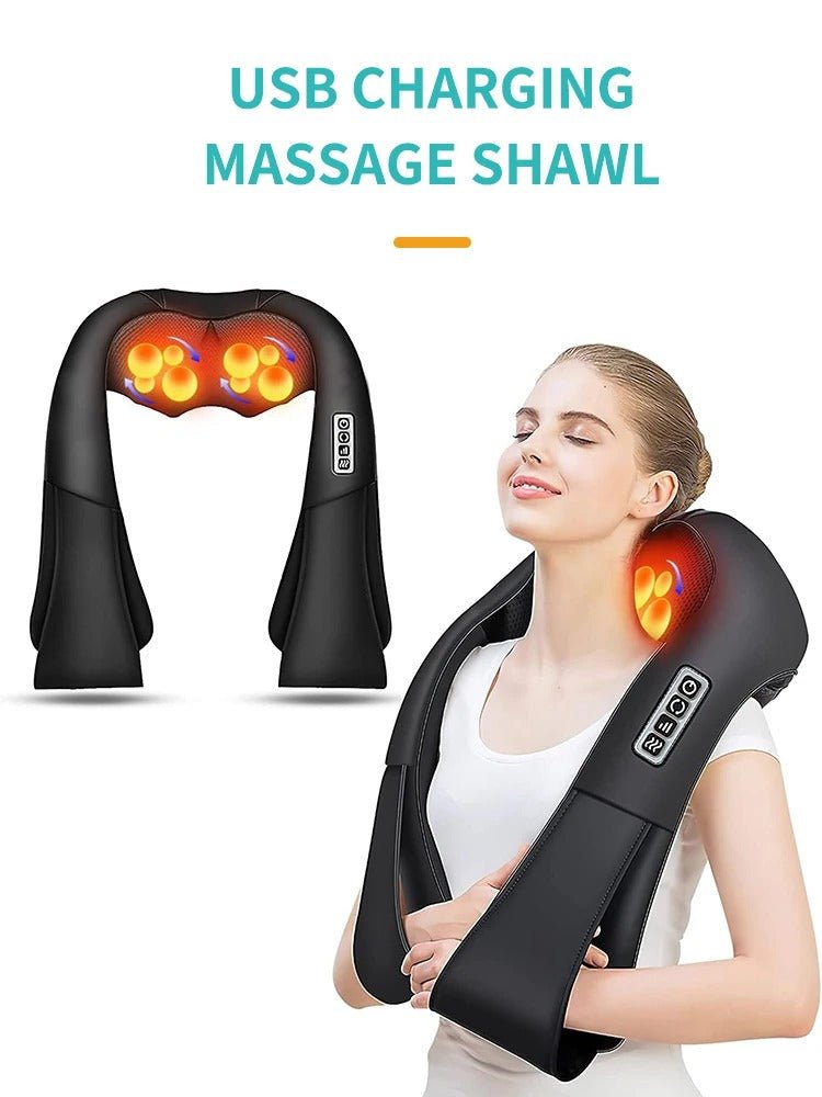 Shiatsu Neck and Shoulder Heated Massager - Mother's Day Gift For Mom, Grandma - UniqueThoughtful